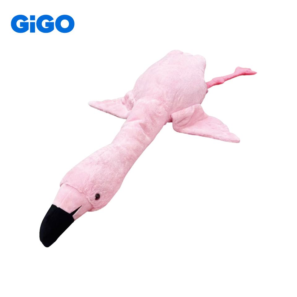 爆でか！寝そべるフラミンゴぬいぐるみ