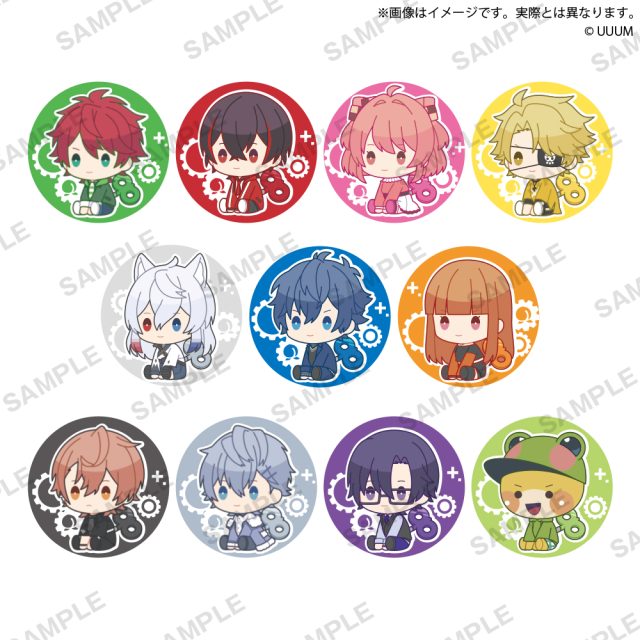 カラフルピーチ ぺたっとねじまき　刺繍缶バッジ