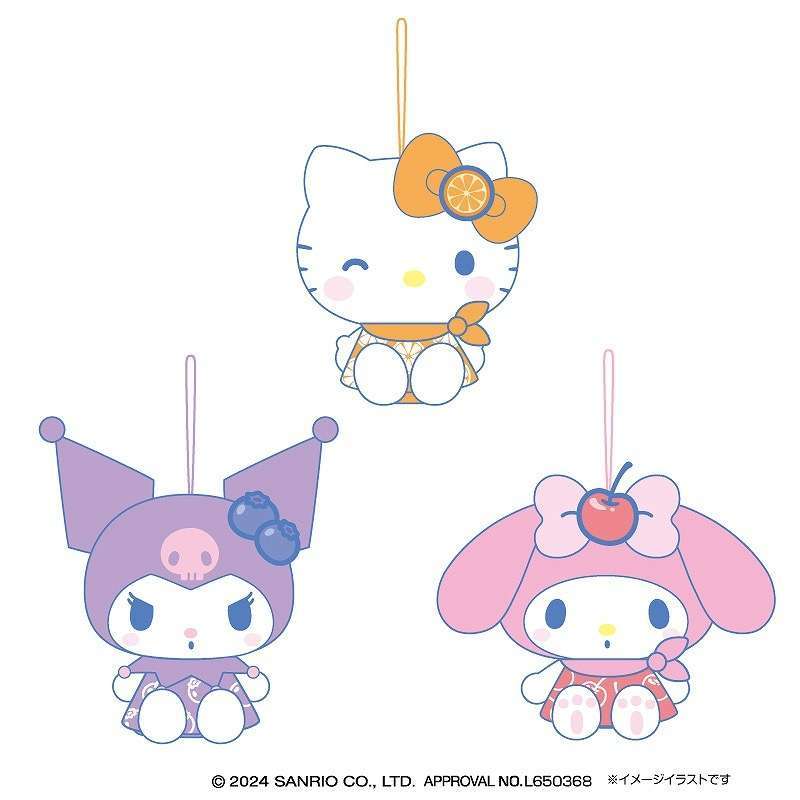 サンリオキャラクターズ フルーツポンチ柄おすわりマスコットVol.1