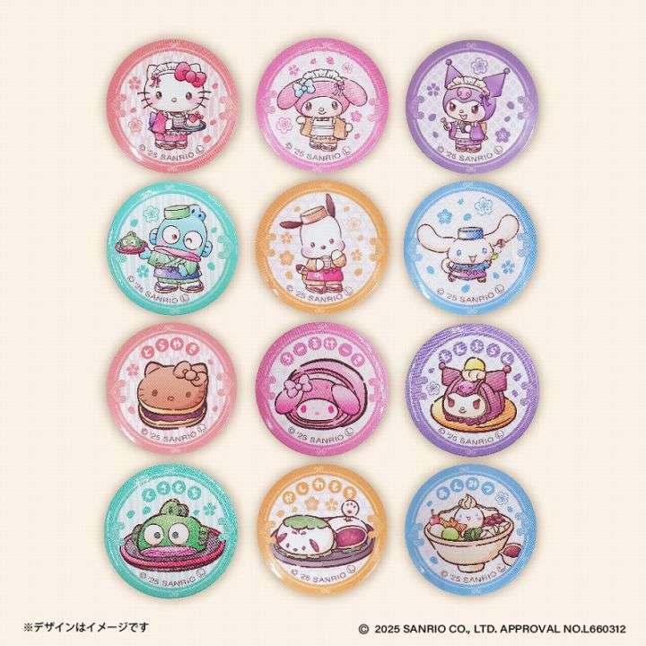 サンリオキャラクターズ 和菓子ティータイム ミニ缶バッジ