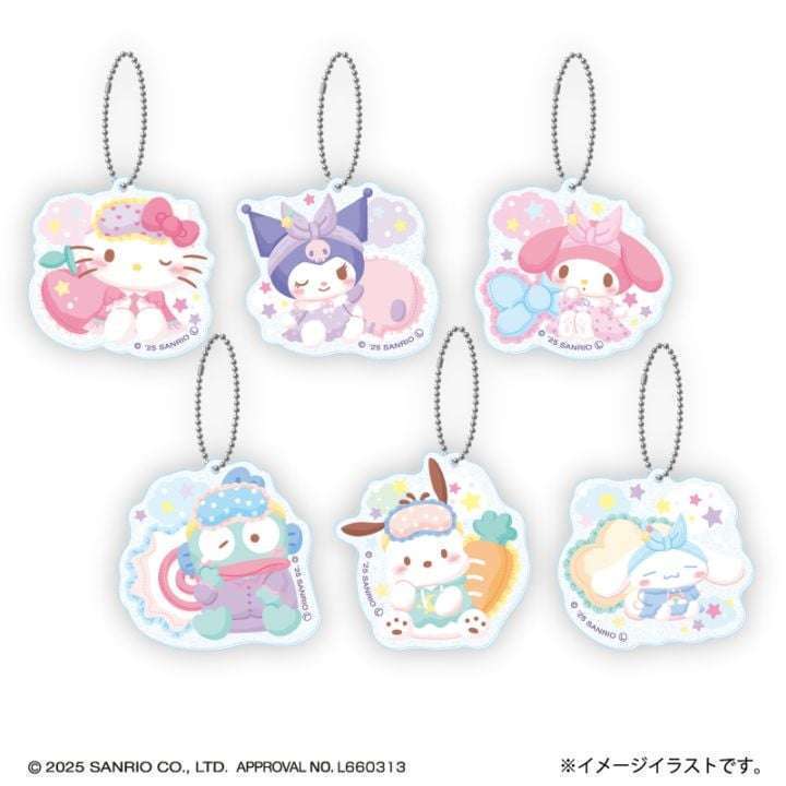 サンリオキャラクターズ ねむねむどり〜みんぐミニアクリルキーホルダー