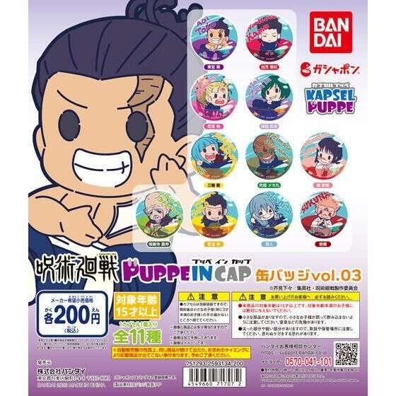 呪術廻戦 PUPPEINCAP 缶バッジ vol.03