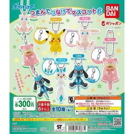 ポケモン ポケットモンスター つまんでつなげてマスコット6