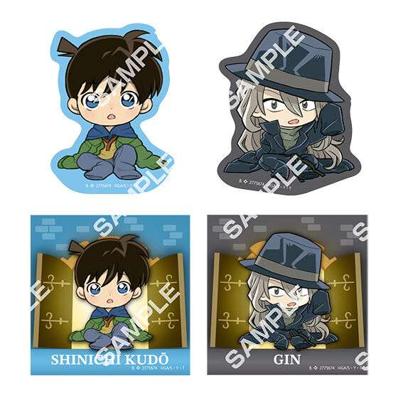 【フラットガシャポン】名探偵コナン ちぢませ隊ダイカットステッカー