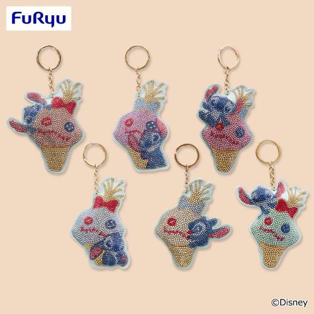 ディズニー スティッチ カラフルアイス ラインストーンマスコット