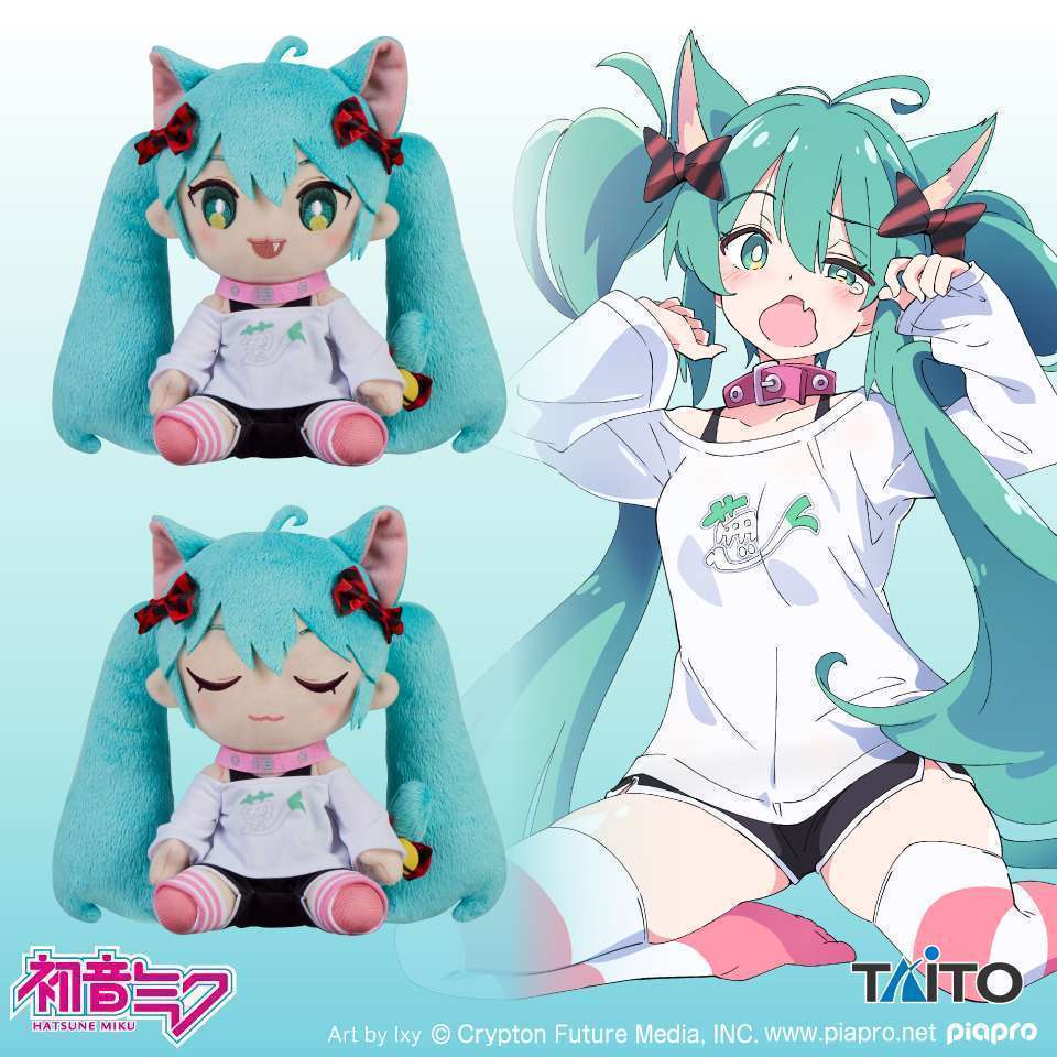 初音ミク オリジナルぬいぐるみ ~猫耳Tシャツver.~