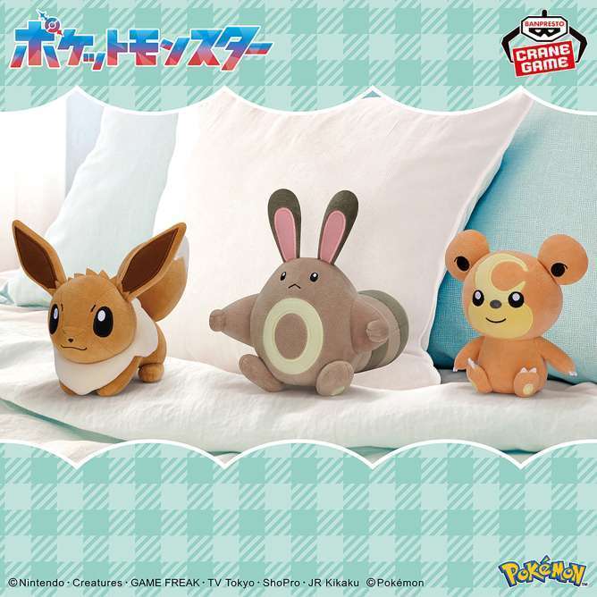 ポケットモンスター ぬいぐるみ～イーブイ・オタチ・ヒメグマ～