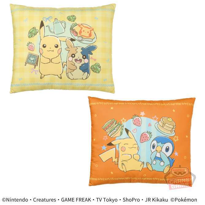 ポケットモンスター プリントクッション「Cafe Art」