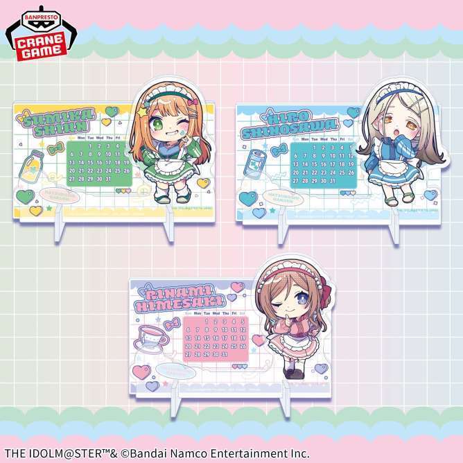 学園アイドルマスター きゅるぽっぷん アクリル万年カレンダーvol.3