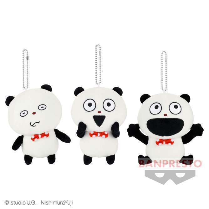 にしむらゆうじ作品 カバンに付けられるぱわあぷぷぬいぐるみ～ぱんだのごきげんあんばい～