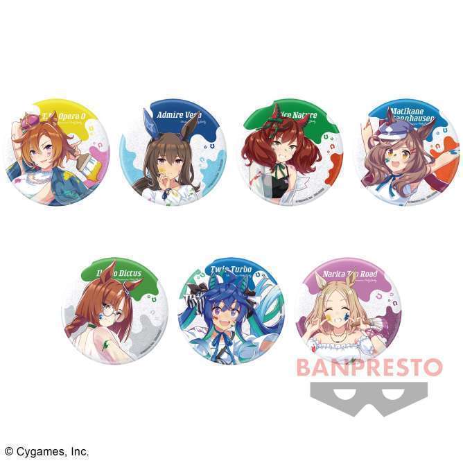 ウマ娘 プリティーダービー グリッター缶バッジ～ペインタースタイル～