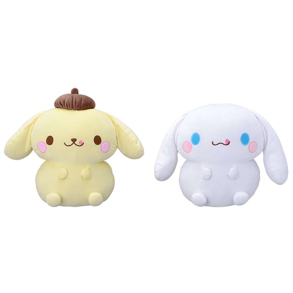 ゆるかわ　サンリオキャラクターズ　ポムポムプリン・シナモロール　ぽちゃころりん　スペシャルぬいぐるみ