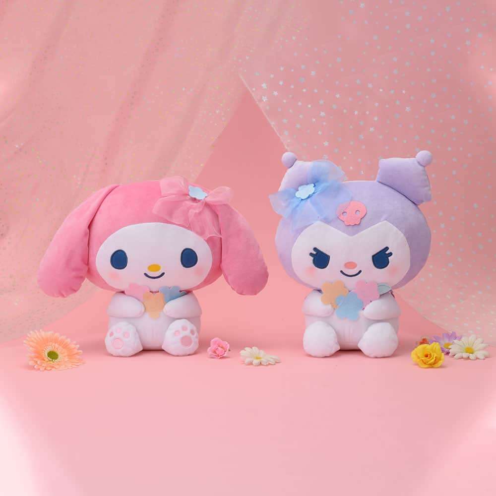 ゆるかわ　サンリオキャラクターズ　スペシャルフェアリースタイルぬいぐるみマイメロディ・クロミ