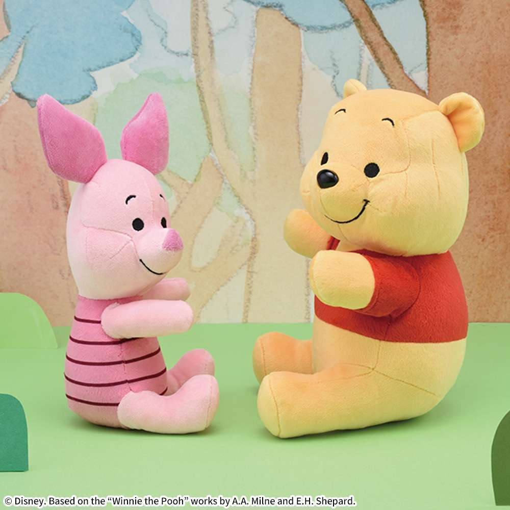 くまのプーさん　はぎゅっと　Mぬいぐるみ　“プー&ピグレット
