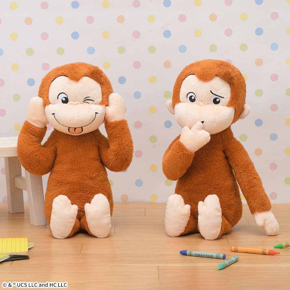 おさるのジョージ Lぬいぐるみ 表情ころころ
