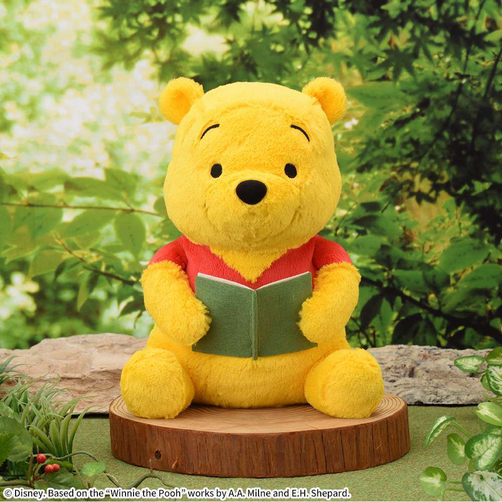 くまのプーさん Lぬいぐるみ 読書Ver.
