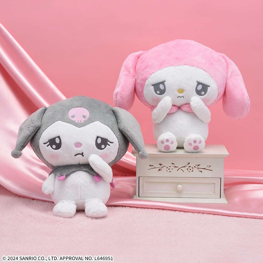 ゆるかわ サンリオキャラクターズ Lぬいぐるみマイメロディ・クロミ しょんぼり
