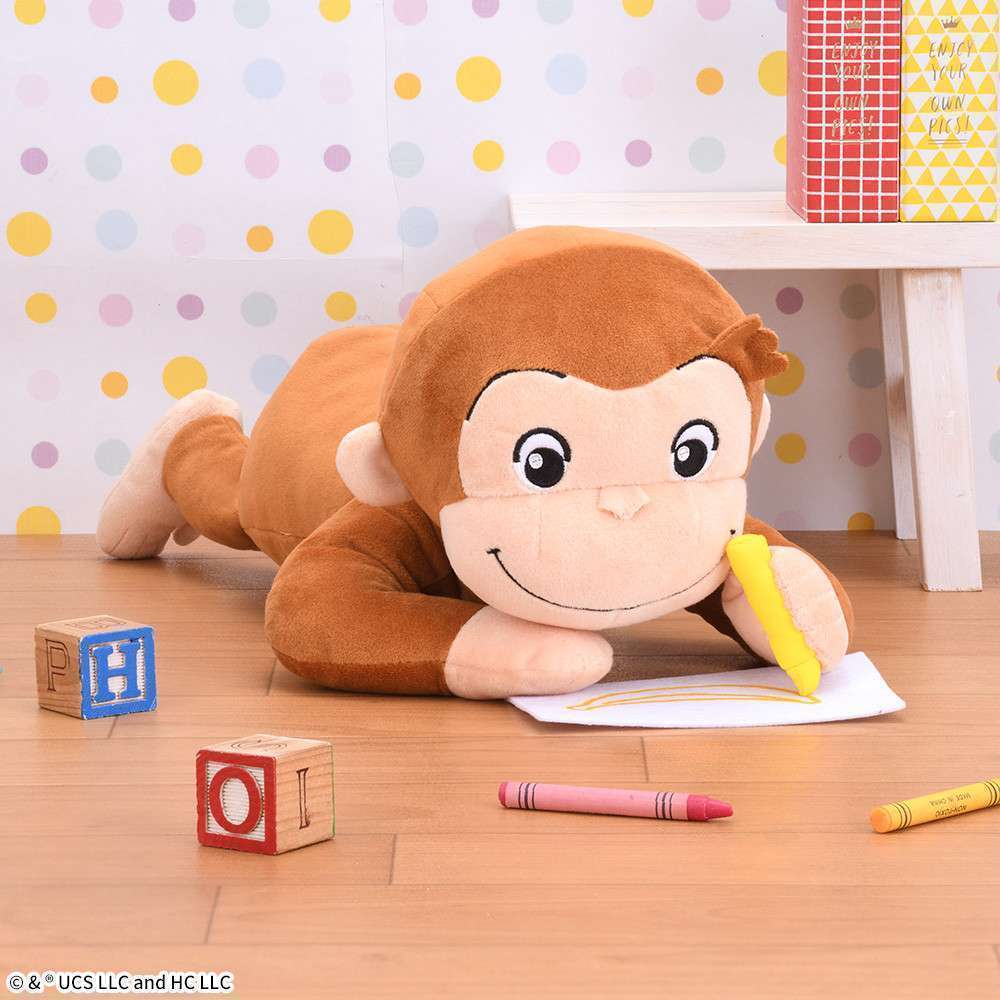 おさるのジョージ Lぬいぐるみ ~おえかき~