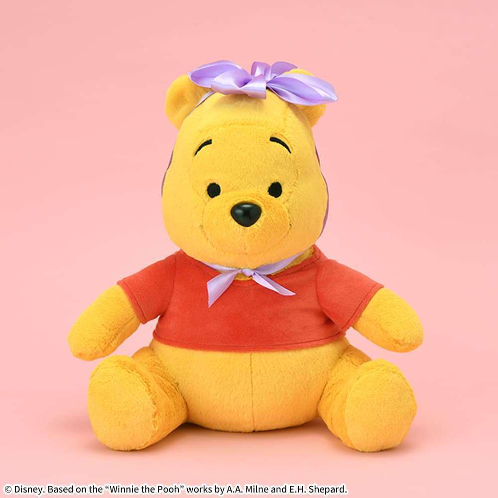 くまのプーさん Lぬいぐるみ リボンVer. プー