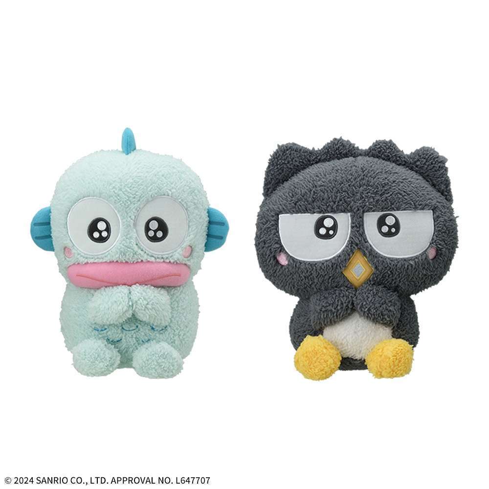 ゆるかわ サンリオキャラクターズ きゅるぽて Mぬいぐるみハンギョドン・バッドばつ丸