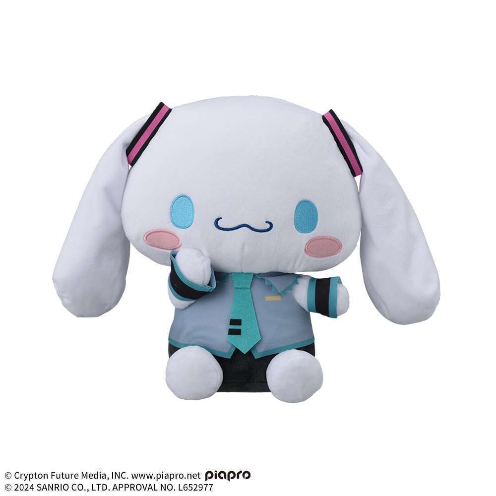 初音ミク×シナモロール　Lぬいぐるみシナモロール