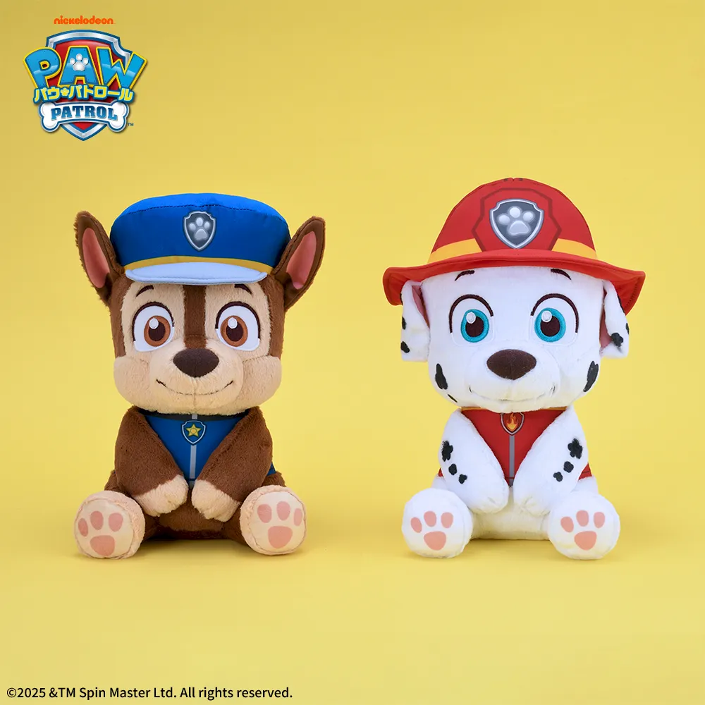 パウ・パトロール ちょこんとおすわり Lぬいぐるみチェイス/マーシャル