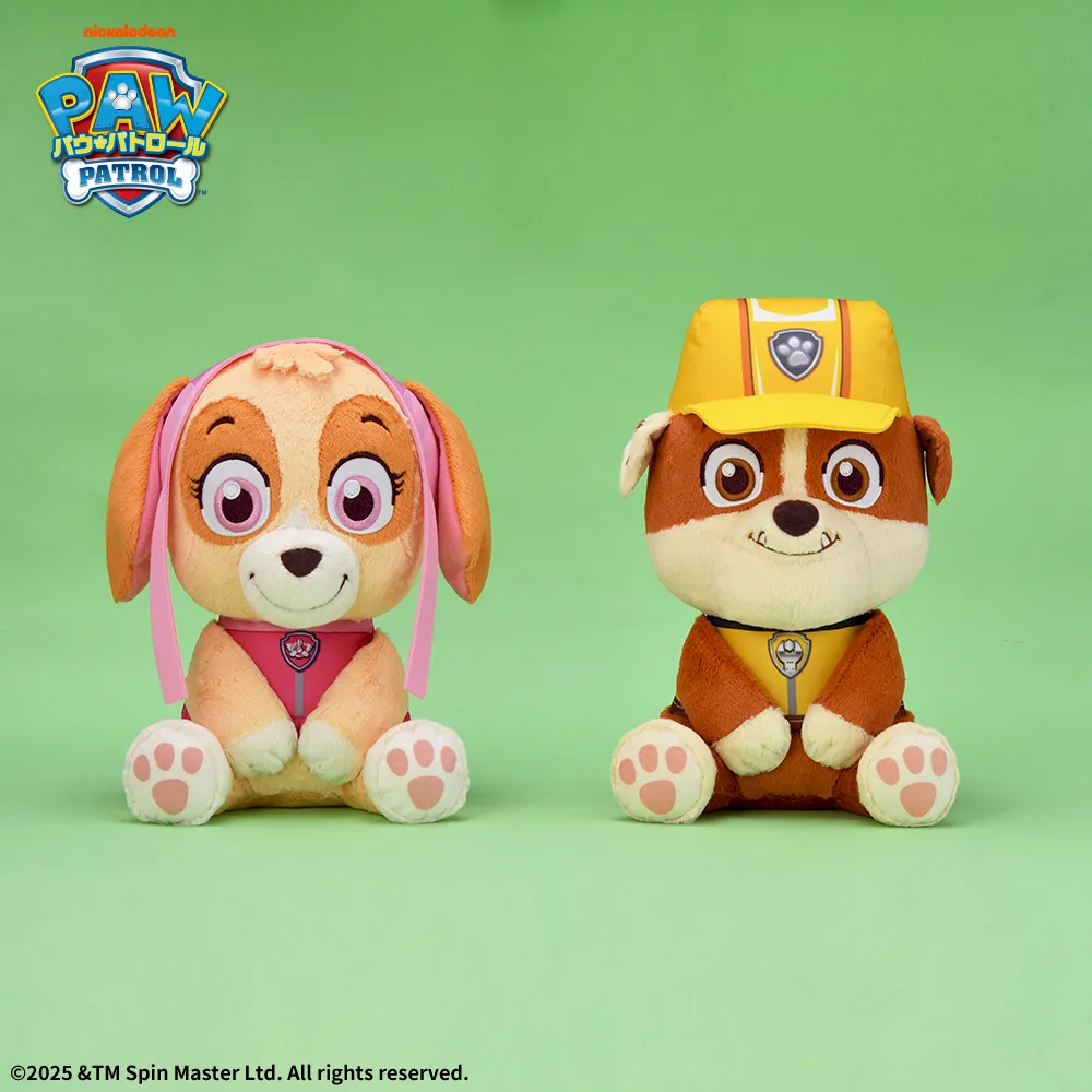 パウ・パトロール ちょこんとおすわり Lぬいぐるみスカイ/ラブル
