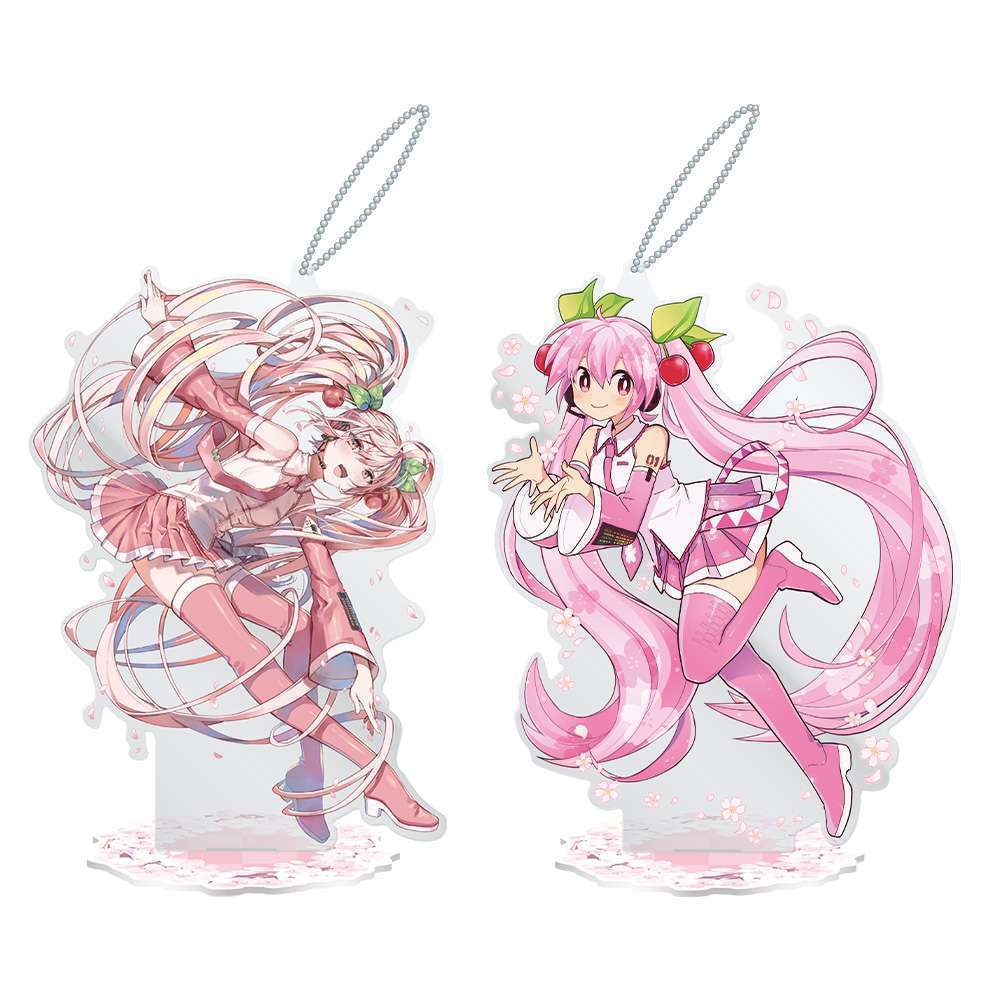 初音ミクシリーズ スタンド付ビッグクリアキーチェーン桜ミク2022
