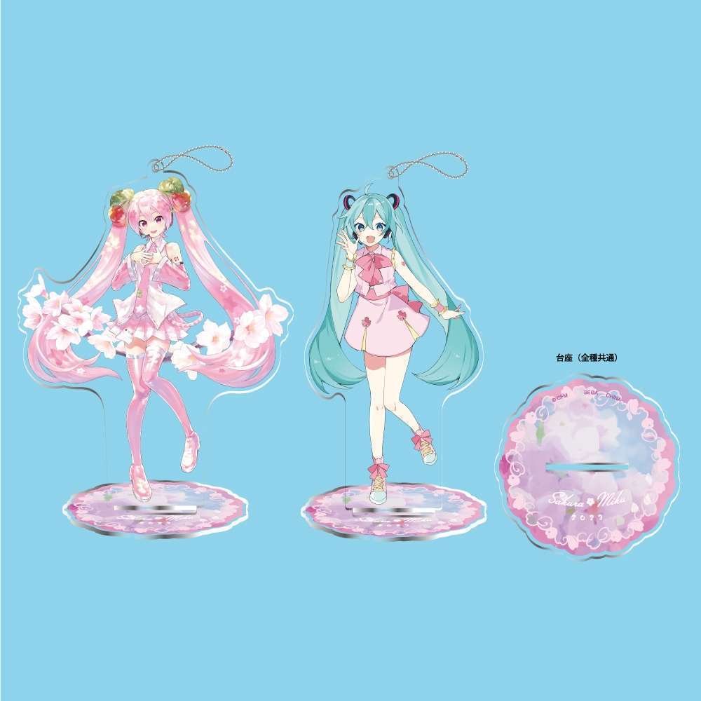 初音ミクシリーズ　スタンド付ビッグクリアキーチェーン桜ミク2023