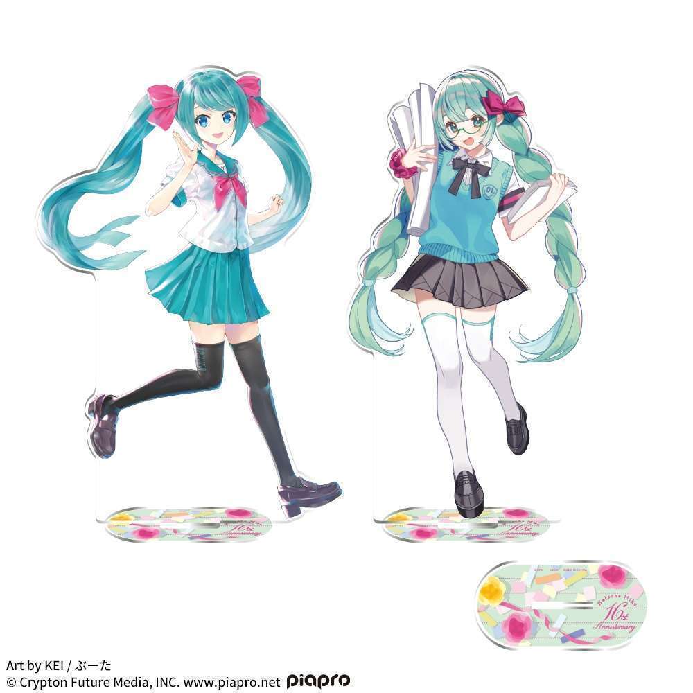 初音ミクシリーズ　プラチナムザッカ ビッグクリアスタンド　初音ミク 16th Anniversary