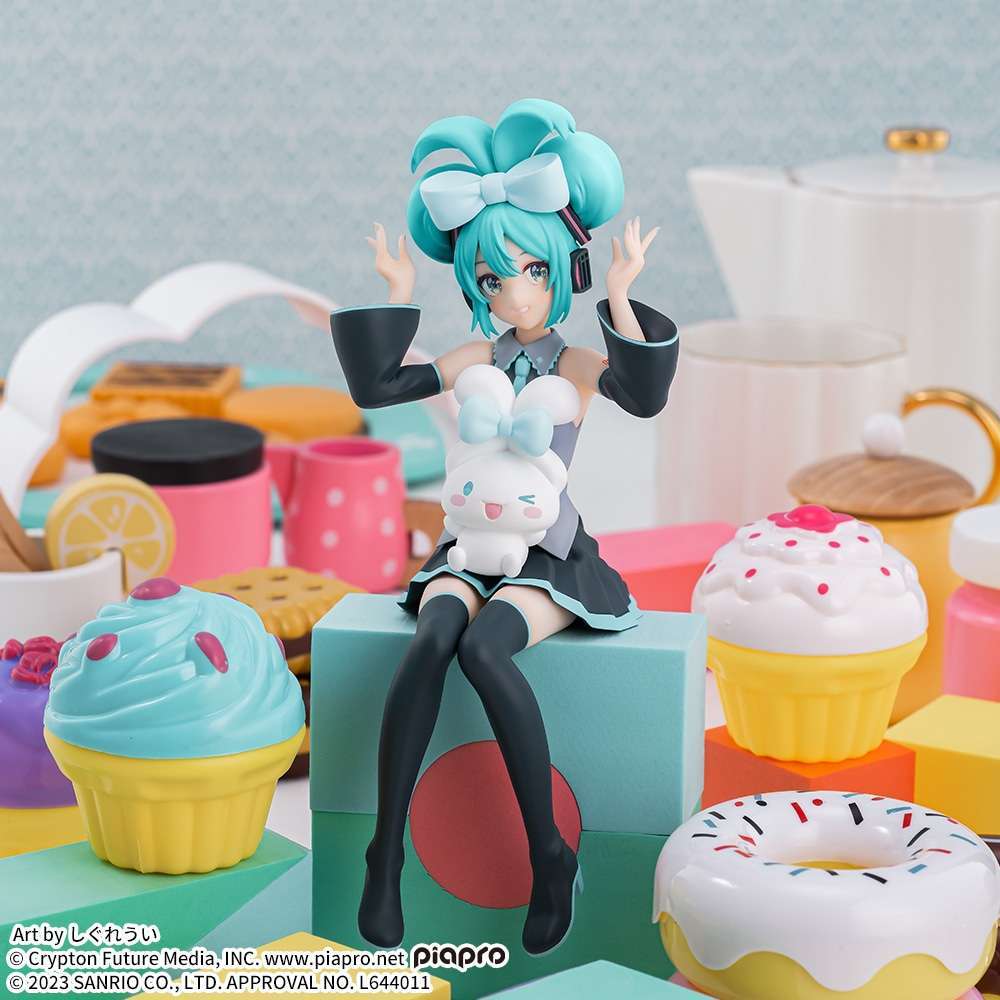 初音ミクシリーズ ちょこのせ プレミアムフィギュア初音ミク×シナモロール