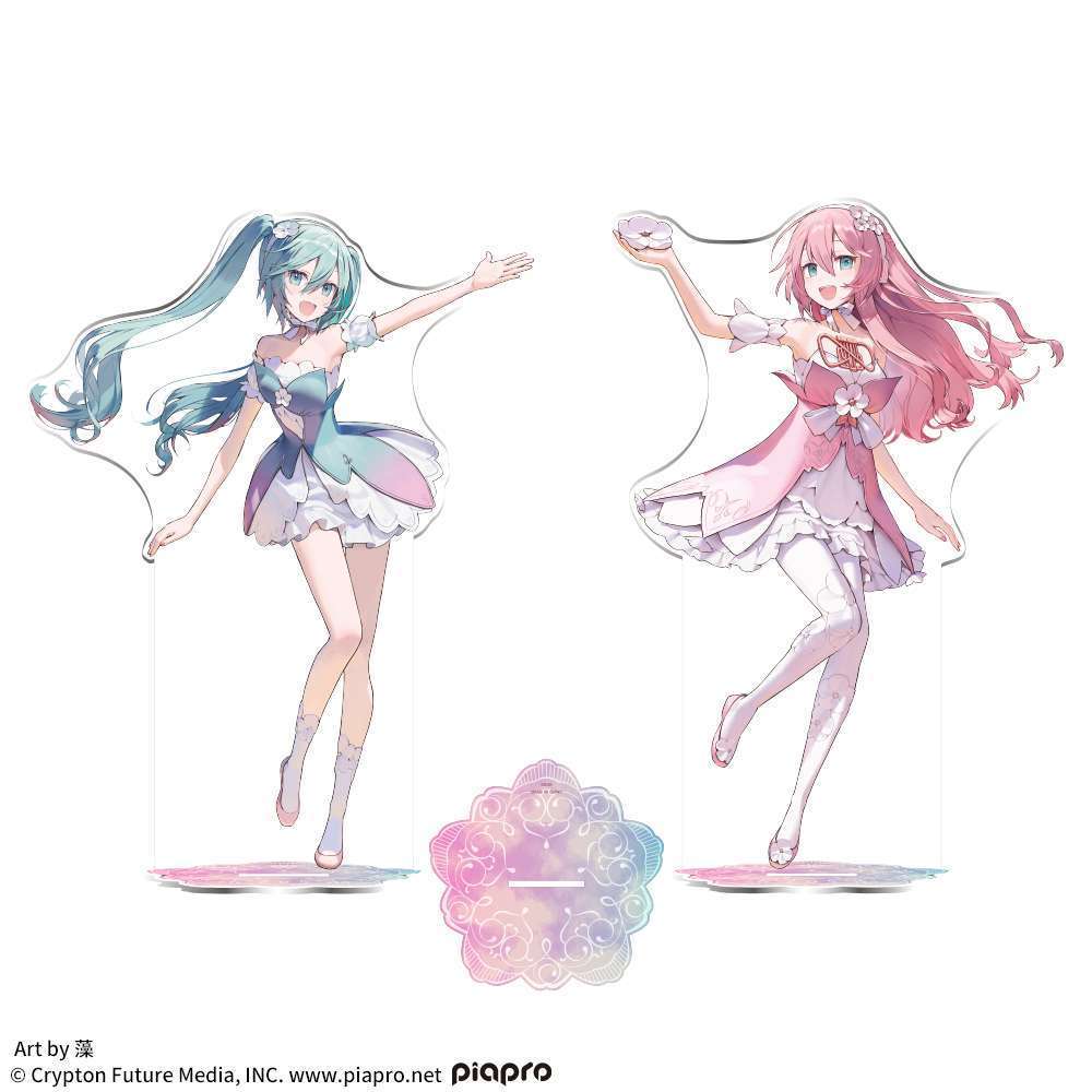 初音ミクシリーズ　プラチナムザッカビッグクリアスタンド初音ミク&巡音ルカ