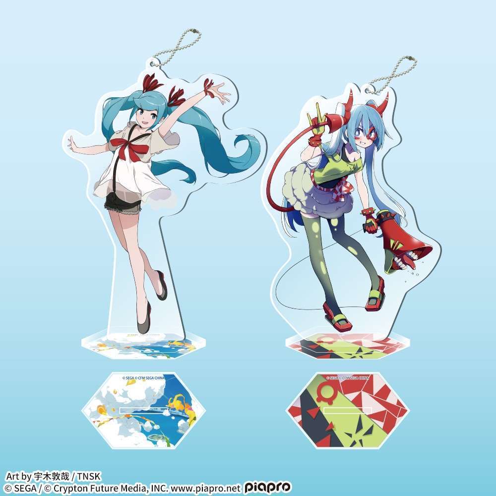 初音ミクシリーズ　スタンド付ビッグクリアキーチェーンシャイニー&DE:MONSTAR