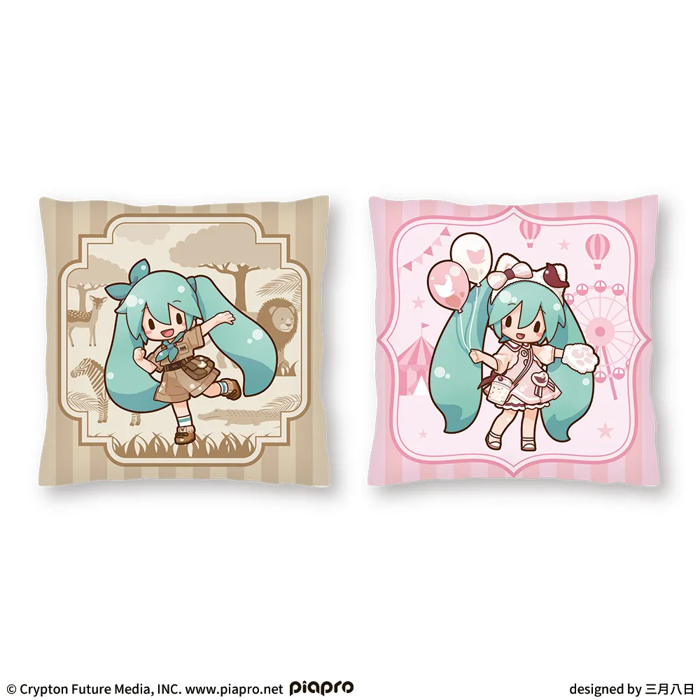 初音ミクシリーズふわぷちプラチナムザッカクッション初音ミクお出かけシリーズVer.