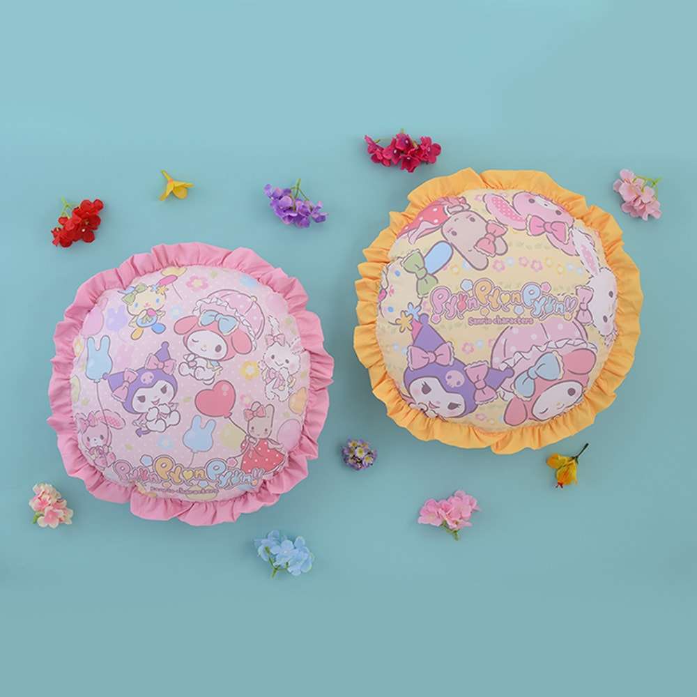 サンリオキャラクターズ　Pyon Pyon Pyon!!　プレミアムレース付ラウンドクッション