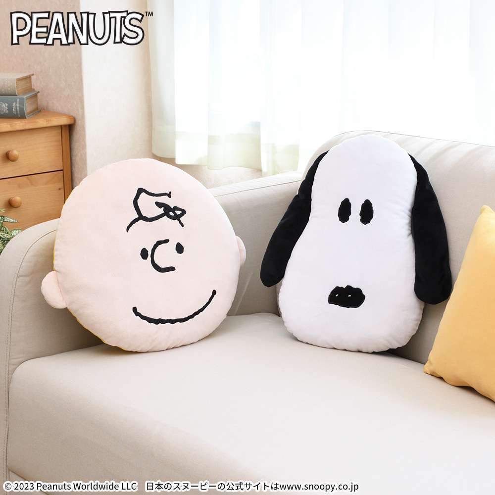 SNOOPY™ プレミアムフェイスクッション“スヌーピー&チャーリー・ブラウン