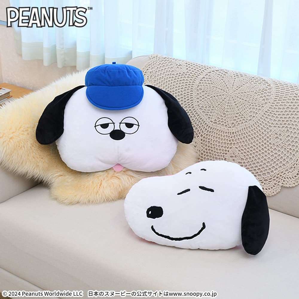 SNOOPY™ プレミアムフェイスクッションスヌーピー&オラフ