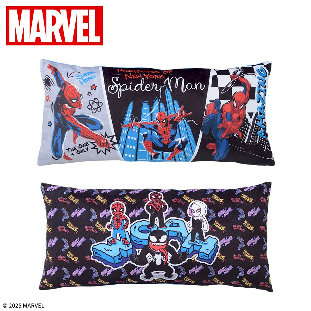 【ラウンドワン限定】スパイダーマンプレミアムサガラ刺繍風ロングクッション