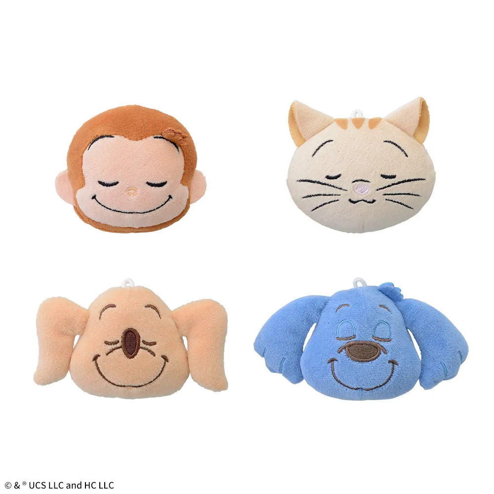 おさるのジョージプチフェイスマスコットすやすやどり~む