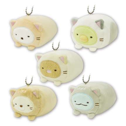 すみっコぐらし ねこびより ボールチェーン付きもちもちうつぶせぬいぐるみ