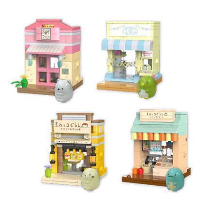 すみっコぐらし マスコット付きお店やさんブロックおもちゃ