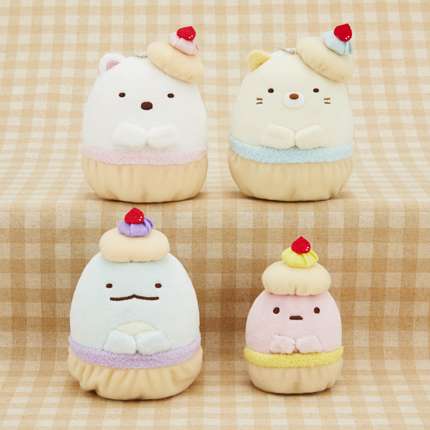 すみっコぐらし ボールチェーン付きシュークリームぬいぐるみ
