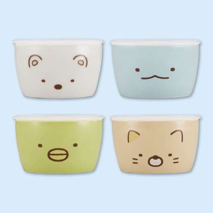 すみっコぐらし フェイス ふた付き陶磁器セット