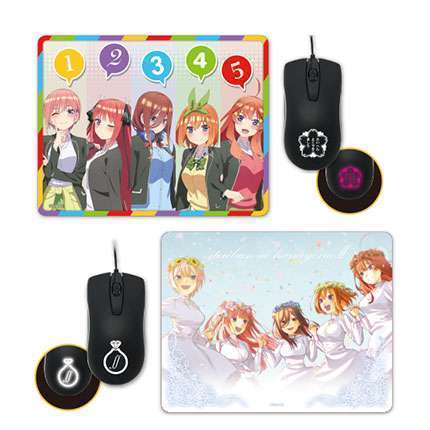 五等分の花嫁∬ マウスパッド付き光るマウス