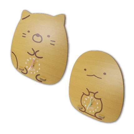 すみっコぐらし 木製ダイカットクロック