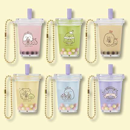 すみっコぐらし たぴおかパーク ドリンク風キーチェーン