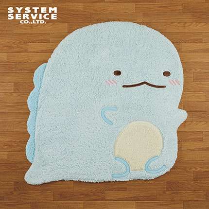 すみっコぐらし ビッグダイカットラグ とかげ ばんざい