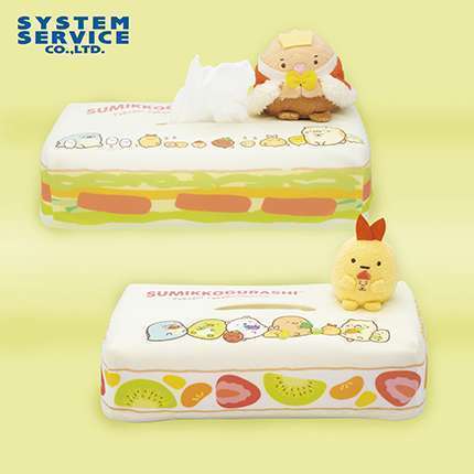 すみっコぐらし ようこそ！たべものおうこく サンドイッチティッシュBOXカバー