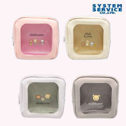 リラックマ NEW BASIC RILAKKUMA 窓付きスクエアポーチ