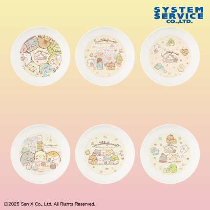 すみっコぐらし ねこのきょうだいとおかし屋さん バンブーファイバープレート3枚セット